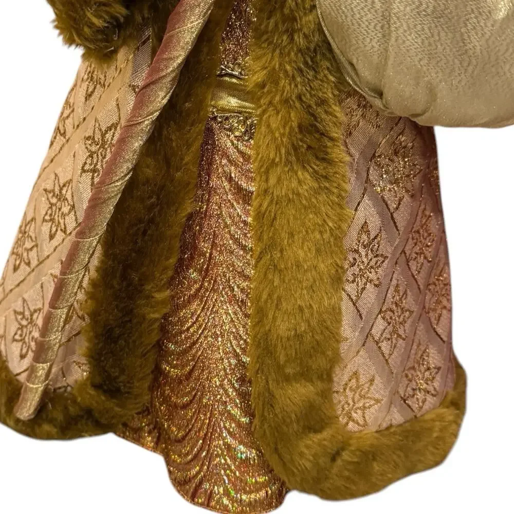 Gold Santa Claus Tree‎ Topper Table Top 17